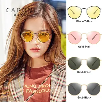 CAPONI Vintage, Saulesbrilles Sieviešu 2020. Gadam Classic Mazo Izmēru Modes Zīmola Acu Retro Brilles, Saules Brilles Sievietēm Un Vīriešiem CP708