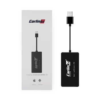 Carlinkit Bezvadu Smart Saites Apple CarPlay Dongle Android Navigācijas Atskaņotājs, Mini USB Carplay Stick ar Android Auto Melns