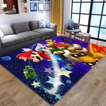 Cartoon Kids Play paklājos Super Mario Spēles Raksturs Grīdas Paklājs Mājas Dekori Paklāji par viesistaba, Guļamistaba, Bērnu rotaļām Liels Paklājs