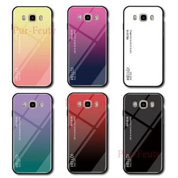 Case For Samsung Galaxy J7 J 7 2016 SM J710F J710FN Grūti Rūdīts Stikls Slīpums Aizsargātu Aizmugurējo Vāciņu Galaxy J5 2016 J510F J510FN