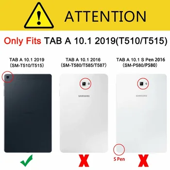 Case For Samsung Galaxy Tab 10.1 2019 T510 T515 SM-T515 SM-T510 lieljaudas Triecienizturīgs Bērniem Stāvēt Lietu Vāku Būtiska