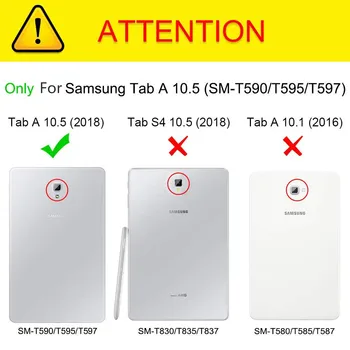 Case for Samsung Galaxy Tab 10.5,Slim Saliekamais Stends Segtu Auto Wake/Sleep Galaxy Tab A2 10.5