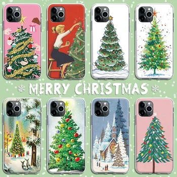 CASEIER Ziemassvētku Gadījumos, iPhone 11 Pro Max X XS XR Chritmas Koku Būtiska Vāciņa Telefonu Gadījumos iPhone XS Max 6 7 8 Plus SE 