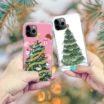 CASEIER Ziemassvētku Gadījumos, iPhone 11 Pro Max X XS XR Chritmas Koku Būtiska Vāciņa Telefonu Gadījumos iPhone XS Max 6 7 8 Plus SE 