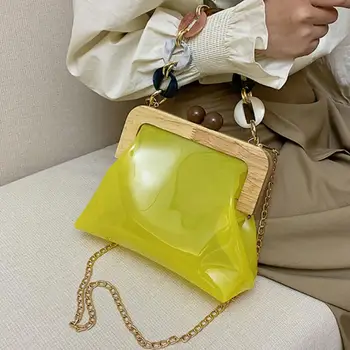 Caurspīdīga Želeja, Tote soma 2020. gada Vasaras Jaunus, kvalitatīvus PVC Sieviešu Dizainers Rokassomu Ceļojumu Ķēdes Plecu Messenger Bag