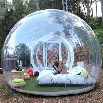 Caurspīdīgs Burbulis Hotel Pārdošanas 3M 4M 5M Piepūšamās Burbulis Koks Ar Ventilatoru, Āra Kempinga Telts kupolveida telšu Telts Pasaulē Māju Kupola Telts