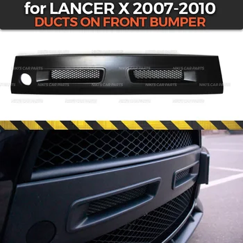 Cauruļvadi Mitsubishi Lancer X 2007-2010 uz priekšējā bufera gaisa vadi, kuru linuma acs ABS plastmasas korpusu komplekts apdare auto stils meklēšana
