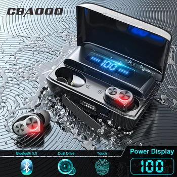 CBAOOO Dual drive DT-05S TWS Bluetooth Austiņas 5.0-auss Bezvadu Austiņu 8D Bass Stereo Earbuds Hifi Mūzika Touch Austiņas