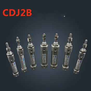 CDJ2B Tips Mini Pneimatiskais Cilindrs divvietīgā Darbojas Vienotā Stienis 10mm Urbuma 5~200mm Taktu Gaisa Balonu CDJ2B10