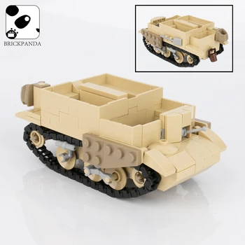 Celtniecības Bloki Tanks WW2 Militārās Automašīnas Britu Bren Skaitļi Karavīrs Armijas Daļas Ieroci Piederumi Ķieģeļi Rotaļlietas Bērniem