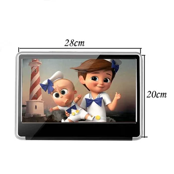 Cemicen 11.6 Collu Sudraba Auto Pagalvi Monitors HD 1080P Video Digitālās IPS Touch Pogu Auto DVD Atskaņotājs ar HDMI/FM/IS/USB/SD/Spēle