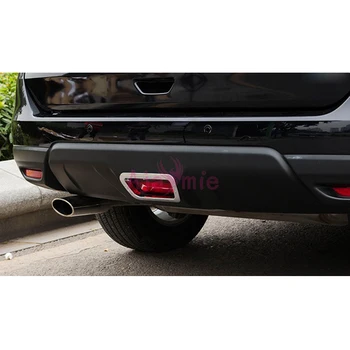 Chrome Auto Stils Aizmugures Pārtraukuma Miglas Luktura Vāciņš Melns, Foglight Pārklājums Panelis 2016 Par Nissan X-trail Xtrail Piederumi