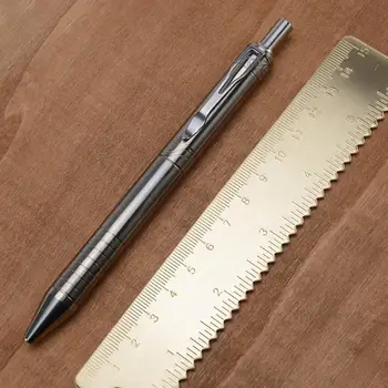 Ciets Titāna Sakausējuma Gēla Tintes Pildspalva Vintage Skrūve Rīcības Rakstīšanas Rīks Stationeries