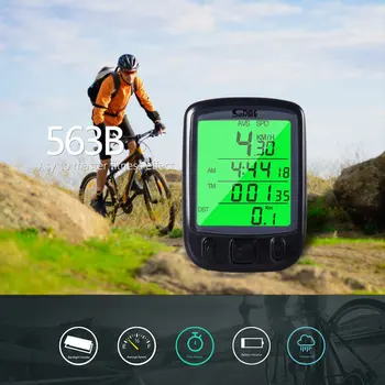 Cikla Velosipēdu Velosipēds LCD Datora Odometra Spidometrs Ar Aizmugurgaismojuma Monitors Bikes 