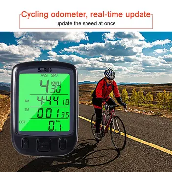 Cikla Velosipēdu Velosipēds LCD Datora Odometra Spidometrs Ar Aizmugurgaismojuma Monitors Bikes 