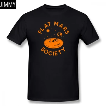 Cilvēks 1Flat Marsa Sabiedrības Līdzenu Zemi Smieklīgi Jaunums Vīriešu Pamata Īsām Piedurknēm T-Krekls Eiropas Izmērs