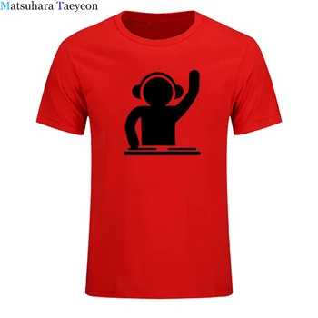 Cilvēks, T Krekli Vinilplašu DJ Mūziku Techno, Club Austiņu Kokvilnas Tops ar Īsām Piedurknēm T-krekls Vīriešiem Tee Krekli Plus Lieluma Apģērbu
