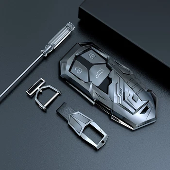 Cinka Sakausējuma Auto, Smart Key Lietu Vāku Fob Shell Keychain Audi A4 Q5 Q7 TT A3 A6 SQ5 R8 S5 Keyless Ieceļošanas Tālvadības Taustiņu Auto Stils