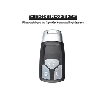 Cinka Sakausējuma Auto, Smart Key Lietu Vāku Fob Shell Keychain Audi A4 Q5 Q7 TT A3 A6 SQ5 R8 S5 Keyless Ieceļošanas Tālvadības Taustiņu Auto Stils