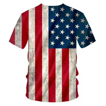 CJLM ASV Karoga T-krekls Vīriešiem Sexy 3d Tshirt Drukāt Svītrainām Amerikāņu Karogu, Vīriešu T Krekls Vasaras Topi ar Īsām Piedurknēm Tees Plus Lieluma 7XL