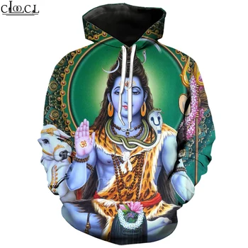 CLOOCL Hindu Dievs tas Kungs Šiva Vīrieši Sievietes Hoodies 3D Drukas Rudens Modes Tracksuit Apģērbu Gadījuma Sporta Tops