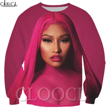 CLOOCL Jaunākās sporta Krekls Hip Hop Nicki Minaj 3D Drukas Reperis Dziedātāja Vīriešu/Sieviešu Rudens Streetwear Virsdrēbes Crewneck Gadījuma