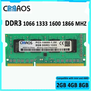 CMAOS Klēpjdatoru Ram 8Gb ddr3 4GB 1066 2GB 1333 uz 1600 1866 Notebook Atmiņas Memoria ddr3 4G 8G 2G ram sodimm Sdram RAM Intel & AMD