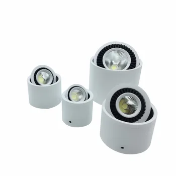 COB LED Prožektora Downlights Aptumšojami 5W 7W 9W 15W uz Virsmas Montēta LED Griestu Lampas Spot Gaismas 360 Grādu Rotācijas LED Downlight