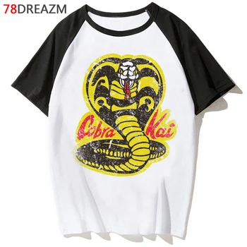 Cobra Kai t-krekls vīriešu drukāt streetwear kawaii ir 2021. top tees balts t krekls estētisko