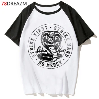 Cobra Kai t-krekls vīriešu drukāt streetwear kawaii ir 2021. top tees balts t krekls estētisko