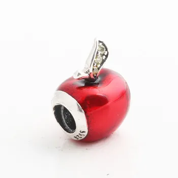 CodeMonkey S925 Sudraba Red Apple Krelles DIY Rotaslietu izgatavošana Augļu Sērijas Fit 3mm Aproce par Ziemassvētku Dāvanu CMS066