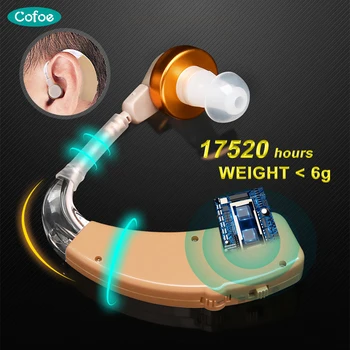 Cofoe Neredzams Digitālo Dzirdes Uzlādējams Dzirdes aparāti Mini Auss atbalsta Spēku Skaņas Pastiprinātājs, vecu cilvēku Dzirdes ierīces
