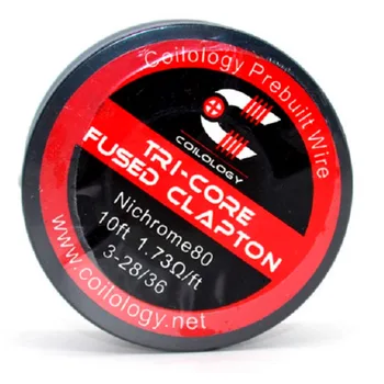 Coilology Tri-Core Kausēta Clapton (Ni80) vape spole vadu 1.73 ohm/Pēdas 10 Pēdas siltuma vadu DIY CSDD tvertnes /RDA pulverizators vape piederumu