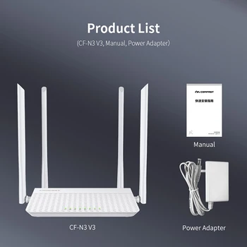 COMFAST KF-N3 V3 1200Mbps divjoslu WiFi Router Dual Band 2.4/5GHz Gigabit Wireless Uztvērējs Atkārtotājs ar 4x High Gain Antena