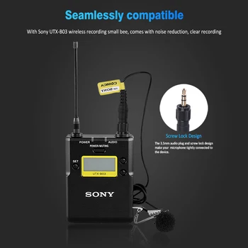 Comica SPM-M-O2 3.5 mm Lavalier Mikrofons Izkliedētā Atloks Ievades Līnijas Kabeli, kas Speciāli paredzētas Sony Bezvadu Mikrofonu
