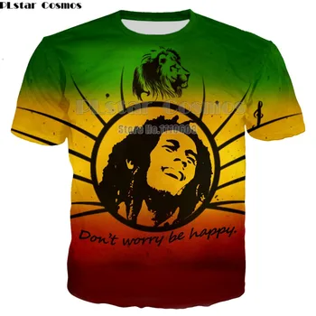 Cool augstas kvalitātes T-krekls Vīriešiem, Sievietēm karstā 3d Drukas Bob Marley Regeja t krekls Īsām Vasaras Topi Tee Karstā stils