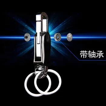 Cool Keychain 360 Grādu Paturot Klusums Rotācijas Dizaina Atslēgu Gredzens Vīriešu Modes Atslēgu piekariņi Dāvanu