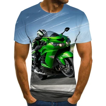 Cool sacīkšu grafikas T-krekls motociklu 3D iespiesti vīriešu T-krekls vasaras modes topi punk3d T-krekls vīriešu plus lieluma streetwear