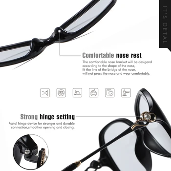CoolPandas Zīmola Dizaina Saprātīga Photochromic Saulesbrilles Sieviešu 2020. Gadam Polarizētās Braukšanas Saules Brilles Oculos gafas de sol mujer