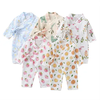 COSPOT Jaundzimušo Dzijas Drēbes Kimono Jumpsuit infantil Karikatūra Kokvilnas Muslīnu Kombinezonus Baby Boy Girl Apģērbu Sleepwear Ir 2021. Jauna 35