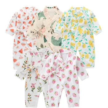COSPOT Jaundzimušo Dzijas Drēbes Kimono Jumpsuit infantil Karikatūra Kokvilnas Muslīnu Kombinezonus Baby Boy Girl Apģērbu Sleepwear Ir 2021. Jauna 35