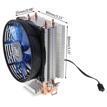 CPU Cooler Master 2 Tīra Vara Siltuma caurules Ventilators ar Zilu Gaismu Iesaldēt Torņa Dzesēšanas Sistēma CPU Dzesēšanas Ventilators ar PWM Fani