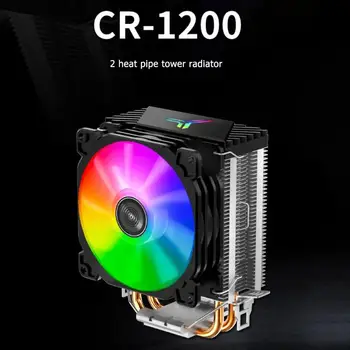 CR1200 2 Siltuma Caurules, Torņa CPU Cooler RGB 3Pin Dzesēšanas Ventilatori Heatsink 9cm krāsu soft light ventilators PU Vēsāks Streamer radiatoru