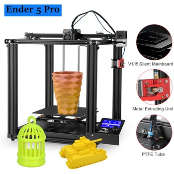 Creality 3D Ender5/Ender5 Pro 3D Printeri DIY Komplektu 220*220*300mm Veidot Apjoms ar Jaunināšanas Klusums Mātesplati PTFE Caurulītes Presēt