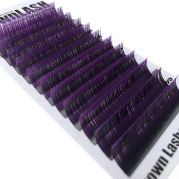 CrownLASH divu Krāsu Ombre Violeta C D DD 0.10 9-15mm Skropstas Paplašinājumi Viena Izmēra Paplāte Bezmaksas Piegāde