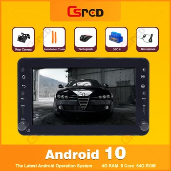 Csred Android 10 Alfa Romeo Spider brera gleznu 159 Sportwagon Auto Multimedia, GPS Navigācija, DVD, CD Media Player, Galvu Vienība, Stereo
