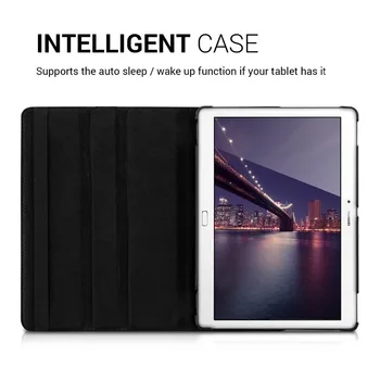 CucKooDo 360 Rotējošo Magnētu Locīšanas Folio Smart Cover PU Ādas Gadījumā Huawei MediaPad 10 M2 Tablete +Stylus +Ekrāna Filmu