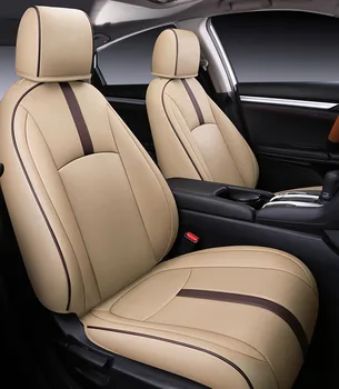 Custom car Seat Covers ādas tikai divus priekšējo sēdekli, auto Honda Civic Automašīnu Sēdekļu Pārvalki Automašīnu Piederumi auto vāka dizains