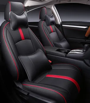Custom car Seat Covers ādas tikai divus priekšējo sēdekli, auto Honda Civic Automašīnu Sēdekļu Pārvalki Automašīnu Piederumi auto vāka dizains