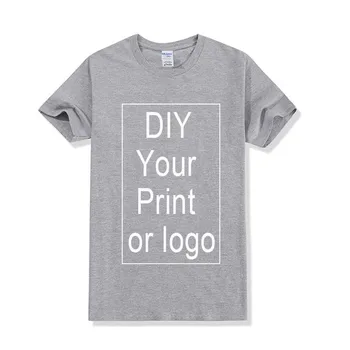 Custom Print Vienotu Uzņēmuma DIY Komandas T-kreklu apdruka Logo/Foto/Teksts Iespiests T Krekls Mens Top Reklāma T-Krekls